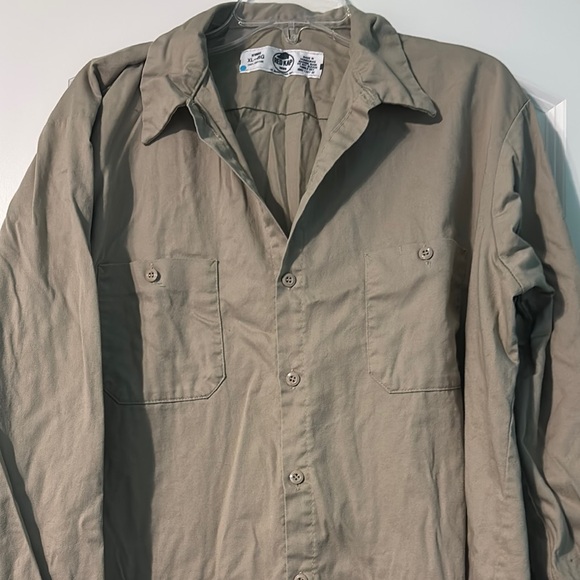 Red Kap Tan Work Shirt - Picture 2 of 4